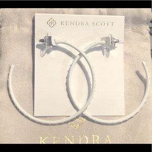 VGC White Val Hoop Earrings